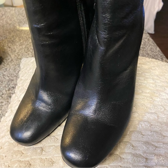 Bcbg MaxAzria  Over The Knee Tall Leather boots Block Heel Sz 7 Org 658$Livana - Picture 9 of 15